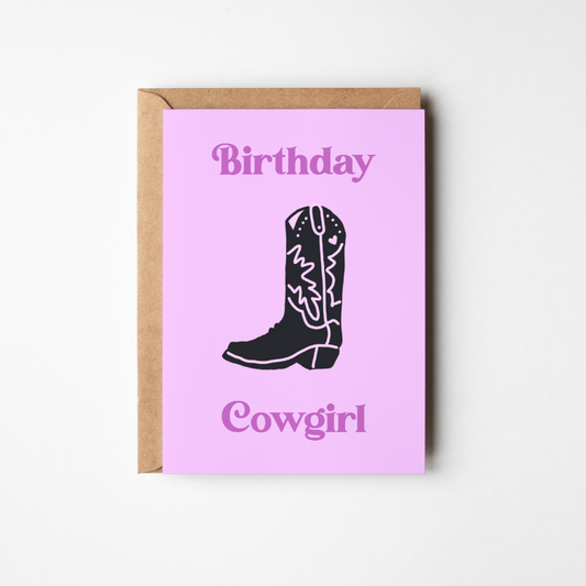 Birthday Cowgirl Card