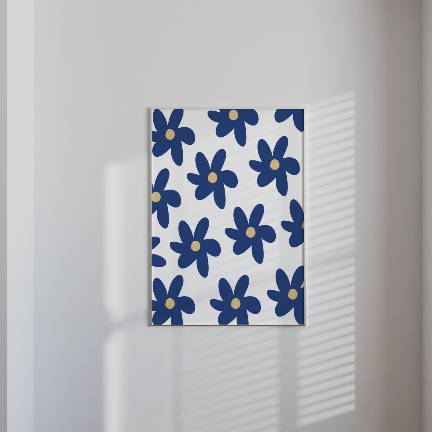 Blue Flower Print