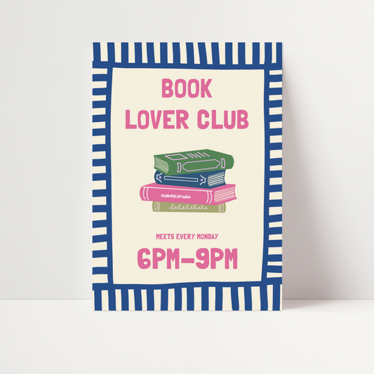 Book Lover Club Print