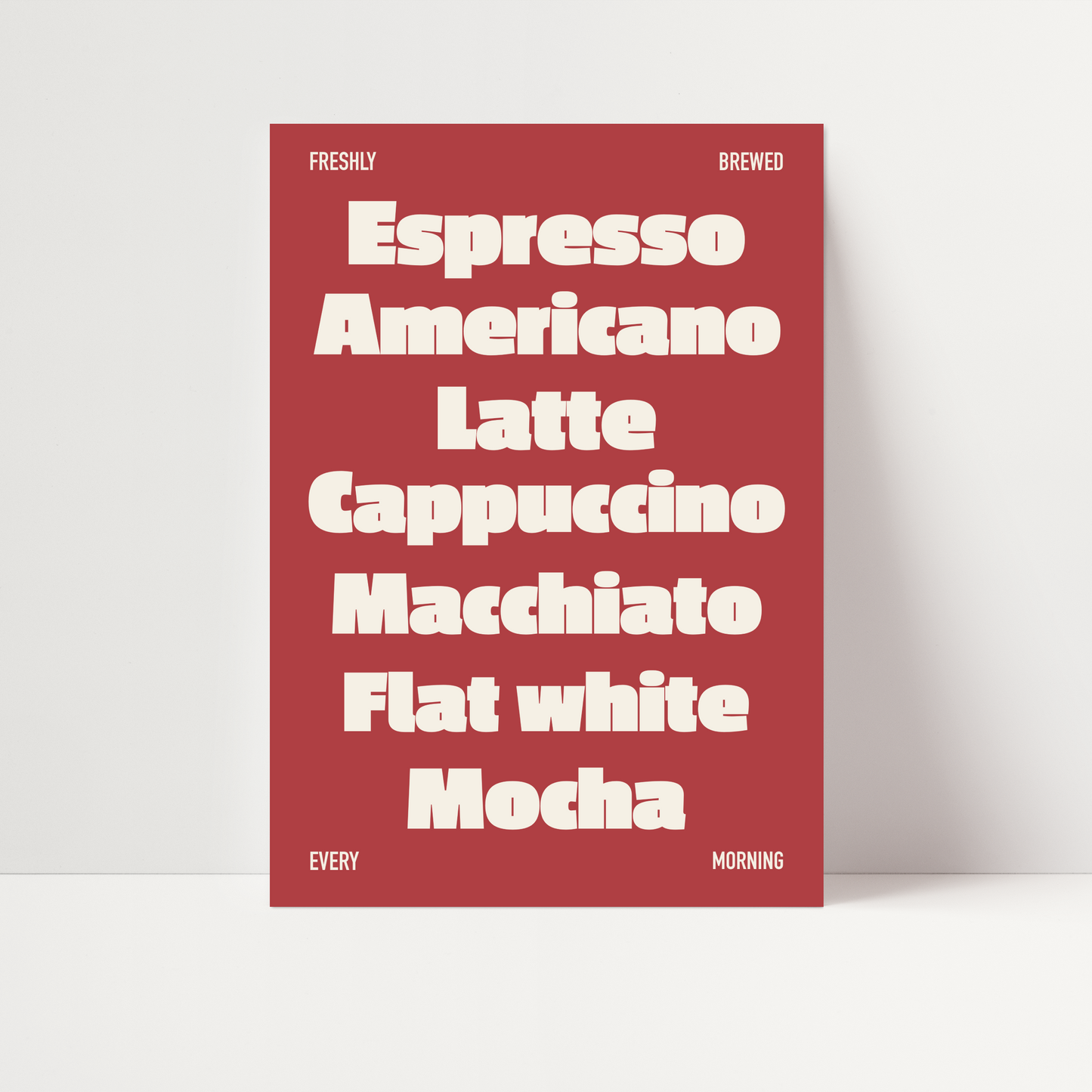 Coffee Menu Print