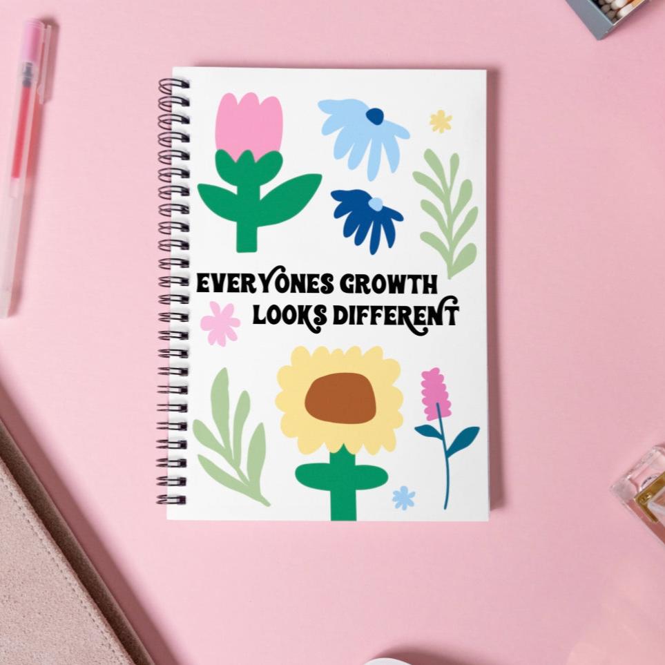 "Everyones Growth Looks Different" Notebook