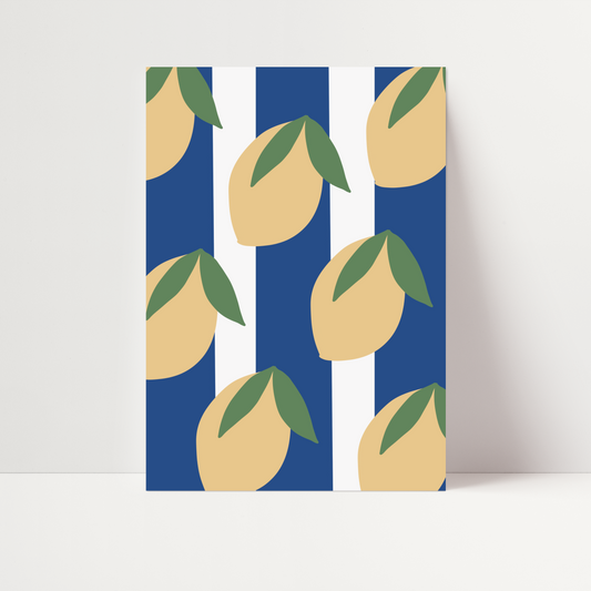 Lemon & Stripes Print