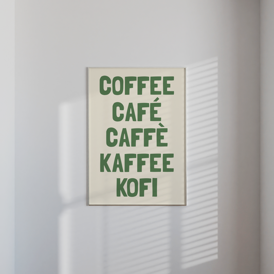 Retro Coffee Print