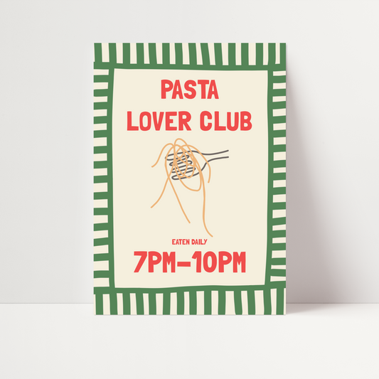 Pasta Lover Club Print