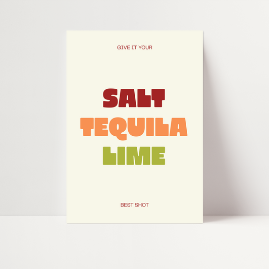 Salt Tequila Lime Print