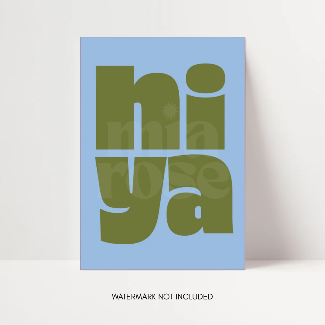 Hiya Print
