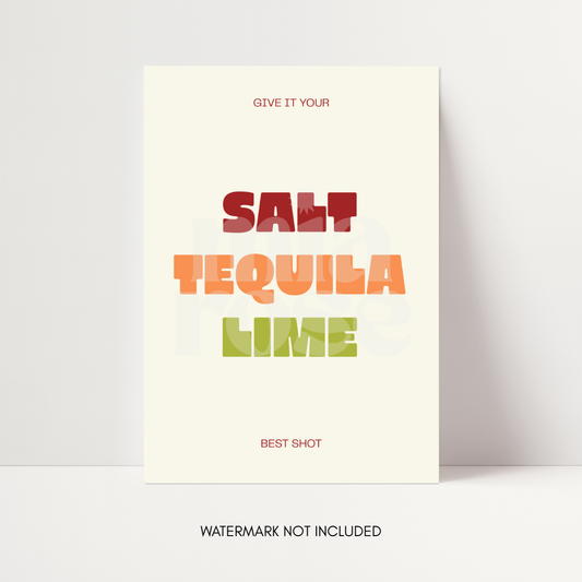 Salt Tequila Lime Print