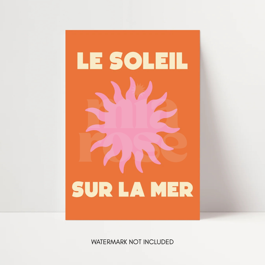 Le Soleil Sur La Mer Print