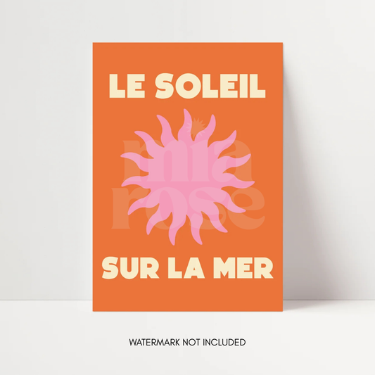 Le Soleil Sur La Mer Print